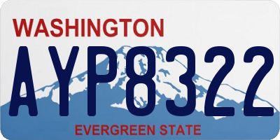 WA license plate AYP8322