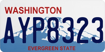 WA license plate AYP8323
