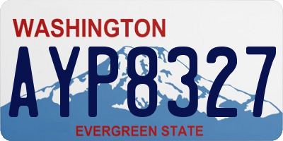 WA license plate AYP8327