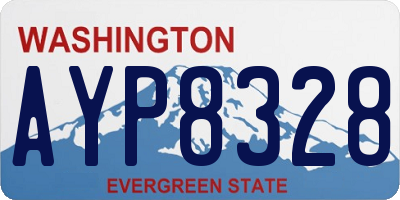 WA license plate AYP8328