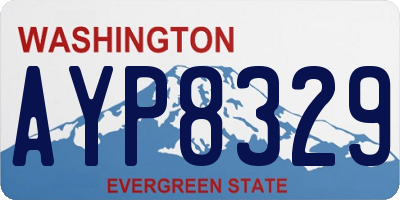 WA license plate AYP8329