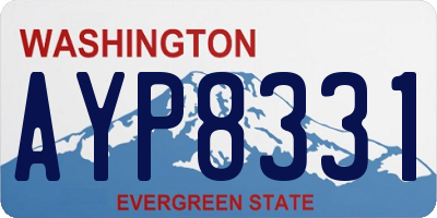 WA license plate AYP8331