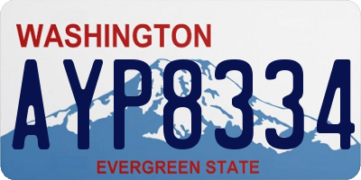 WA license plate AYP8334