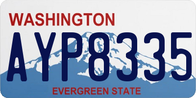 WA license plate AYP8335