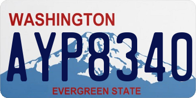 WA license plate AYP8340