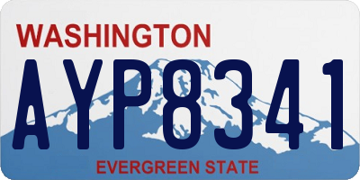 WA license plate AYP8341