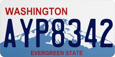 WA license plate AYP8342