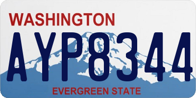 WA license plate AYP8344
