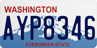 WA license plate AYP8346