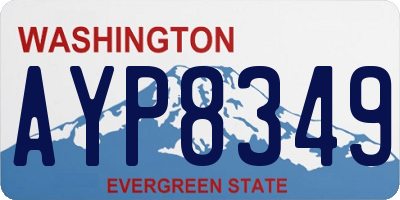 WA license plate AYP8349