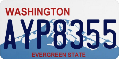 WA license plate AYP8355