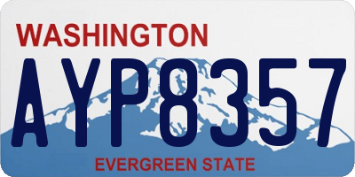 WA license plate AYP8357
