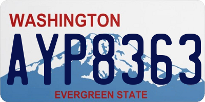 WA license plate AYP8363