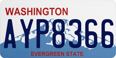 WA license plate AYP8366