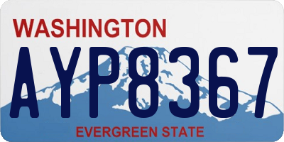WA license plate AYP8367