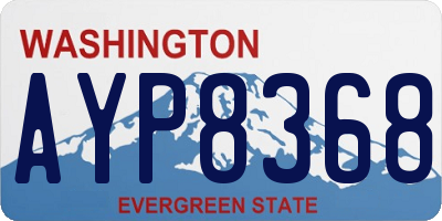 WA license plate AYP8368