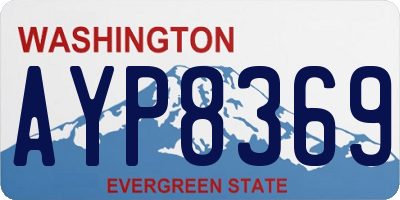 WA license plate AYP8369