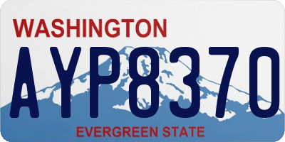 WA license plate AYP8370