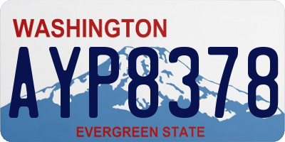 WA license plate AYP8378