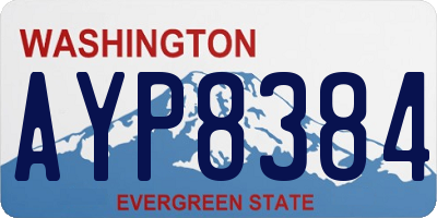 WA license plate AYP8384