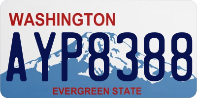 WA license plate AYP8388