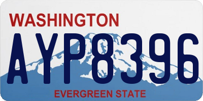 WA license plate AYP8396