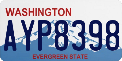 WA license plate AYP8398