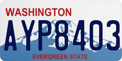 WA license plate AYP8403