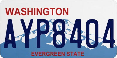 WA license plate AYP8404