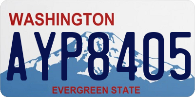WA license plate AYP8405
