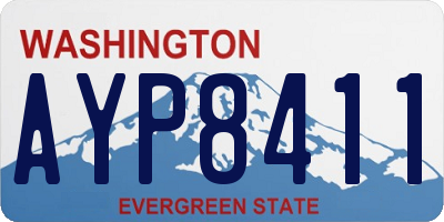 WA license plate AYP8411