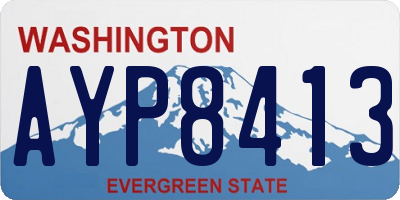WA license plate AYP8413