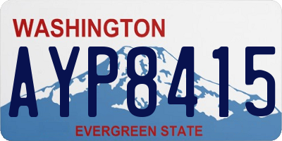 WA license plate AYP8415
