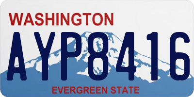 WA license plate AYP8416