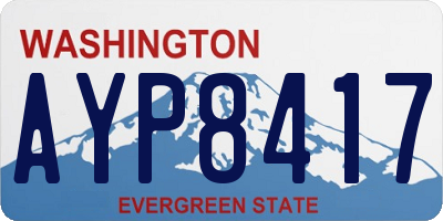 WA license plate AYP8417