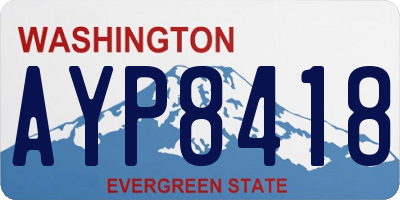 WA license plate AYP8418