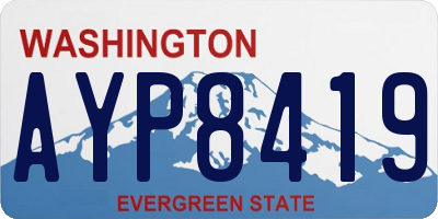 WA license plate AYP8419