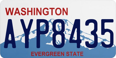 WA license plate AYP8435
