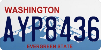 WA license plate AYP8436