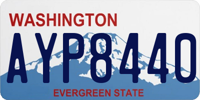 WA license plate AYP8440