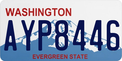 WA license plate AYP8446