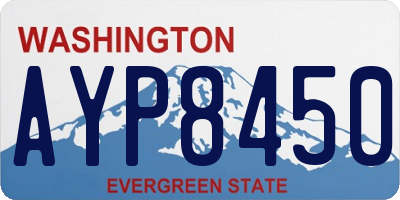WA license plate AYP8450