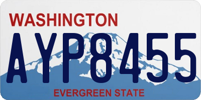 WA license plate AYP8455