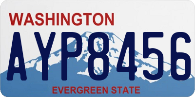 WA license plate AYP8456