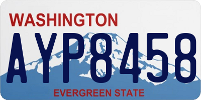 WA license plate AYP8458