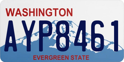 WA license plate AYP8461