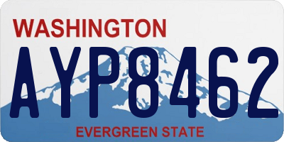 WA license plate AYP8462
