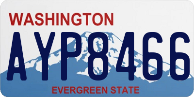 WA license plate AYP8466