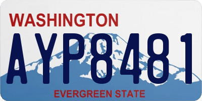 WA license plate AYP8481