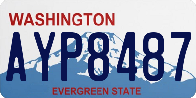 WA license plate AYP8487